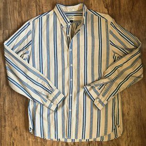 Vintage J.Crew Striped Button Down Mens Large